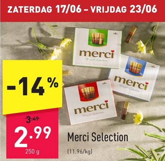 ALDI Merci Selection 250 g aanbieding