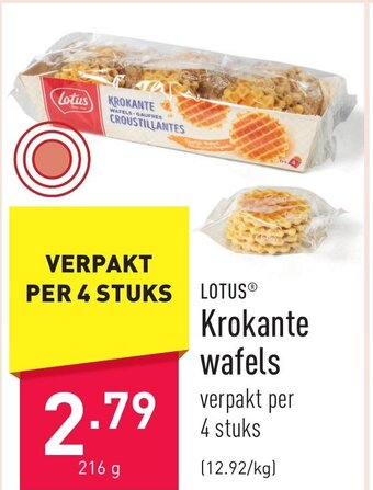 ALDI Krokante wafels 216 g aanbieding
