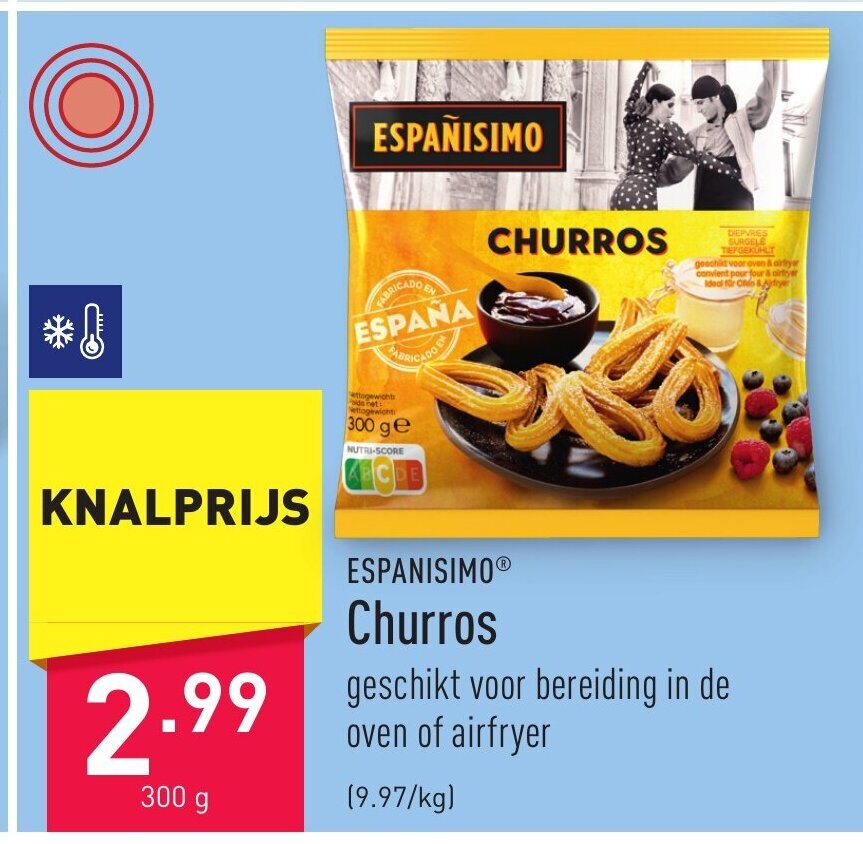 Churros 300 g promotie bij ALDI