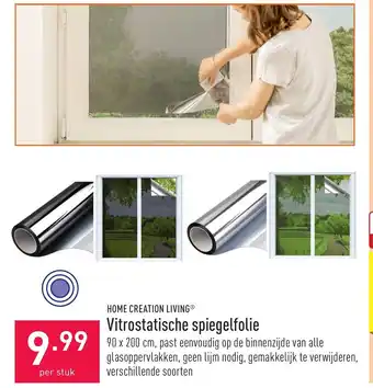ALDI Vitrostatische spiegelfolie, 90 x 200 cm aanbieding