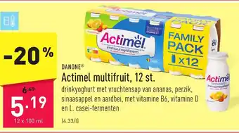 Actimel multifruit, 12 st. 12 x 100 ml