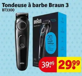 Kruidvat Tondeuse à barbe Braun 3 BT3300 aanbieding