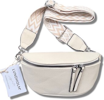 Lundholm heuptasje dames festival gebroken wit - bag strap tassenriem met schouderband voor tas - cadeau voor vriendin | scan