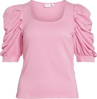 Vila vicorinaa u-neck s/s tee/su dames top - maat m
