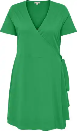 Only carmakoma carapril s/s wrap dress jrs dames jurk - maat l-50/52