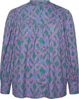 Pieces pcashley ls shirt d2d qx dames blouse - maat 46