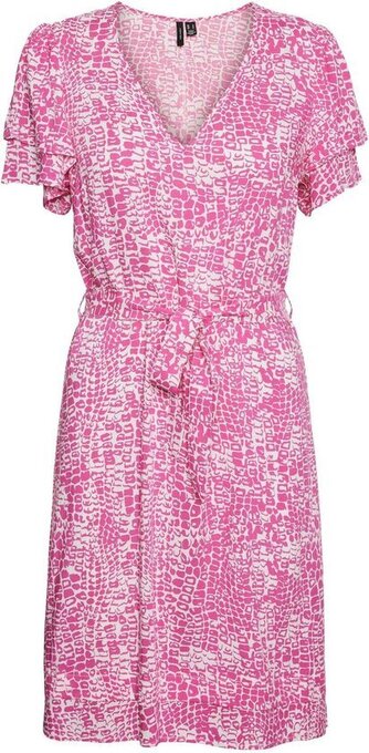Vero moda vmulippa s/s v-neck abk dress wvn btq dames jurk - maat l