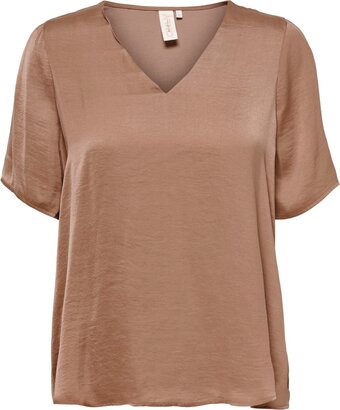Only onlzida ss v-neck top wvn dames top - maat xl