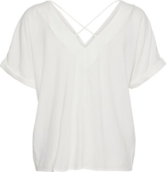 Bol.com Vero moda vmflia sl wide top jrs dames t-shirt - maat s aanbieding