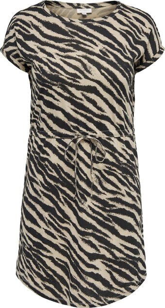 Only carmakoma carapril ss knee  dress stripe jrs noos dames jurk - maat xl-54