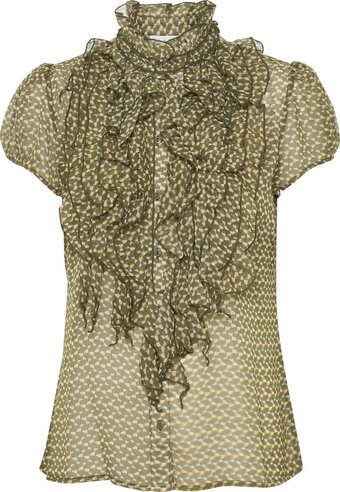 Saint tropez liljasz crinkle ss shirt dames blouse - maat m