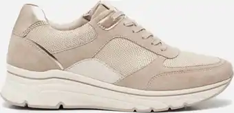 Tamaris glam com sneakers beige imitatieleer - dames - maat 36