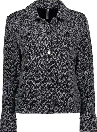 Bol.com Zoso blazer marcella printed jacket 231 0008 0005 navy off white dames maat - xxl aanbieding
