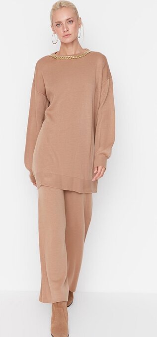 Trendyol vrouwen standaard mouw ronde hals tweedelige set