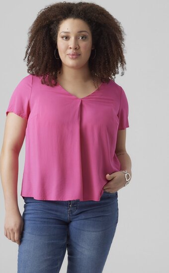Bol.com Vero moda vmbrit ss top jrs cur dames - maat xl-52/54 aanbieding