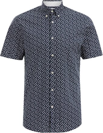 We fashion heren slim fit overhemd met dessin