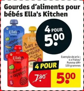 Kruidvat Gourdes d'aliments pour bébés Ella's Kitchen aanbieding