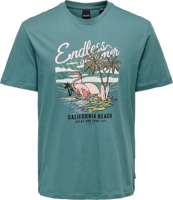 Only & sons onsalberto reg summer ss tee heren t-shirt - maat l