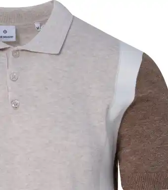 Bol.com Blue industry - m18 poloshirt beige - modern-fit - heren poloshirt maat m aanbieding