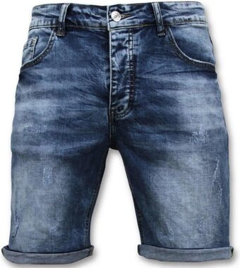 Bol.com Korte broek heren - blanco short - 9088 - blauw aanbieding