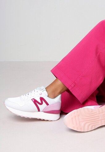Mexx sneaker juju dames - wit / roze - maat 38