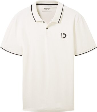 Tom tailor polo with tipping heren poloshirt - maat xl