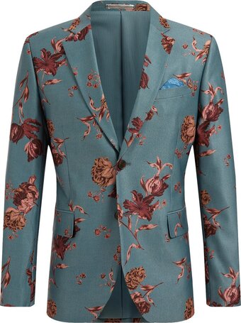 We fashion heren slim fit blazer met dessin
