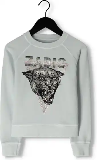 Zadig & voltaire x15387 truien & vesten meisjes - sweater - hoodie - vest- lichtblauw - maat 164