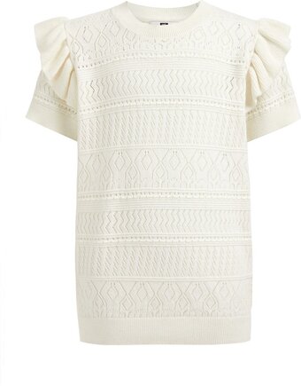 We fashion meisjes t-shirt met opengewerkt dessin