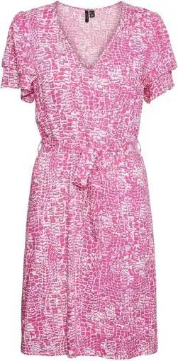 Vero moda vmulippa s/s v-neck abk dress wvn btq dames jurk - maat m