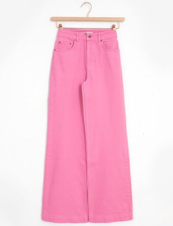Sissy-boy - betim roze mid waist wide leg jeans