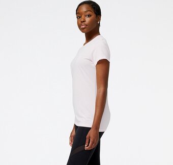 Bol.com New balance core run short sleeve dames sportshirt - maat xs aanbieding