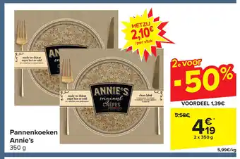 Carrefour Annie's Pannenkoeken 350g aanbieding