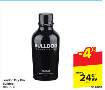 Carrefour London Dry Gin Bulldog 40%, 70 cl aanbieding