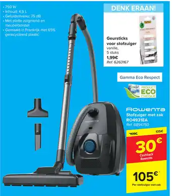 Carrefour ROWENTA Stofzuiger met zak RO4931EA Ref. 6894750 aanbieding