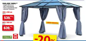 Hubo PAVILJOEN "NOBILI" 300 x 300cm aanbieding