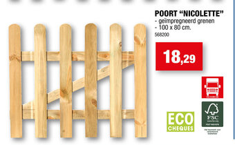 Hubo POORT "NICOLETTE" 100 x 80cm aanbieding
