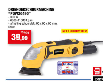 DRIEHOEKSCHUURMACHINE "POWX0490"