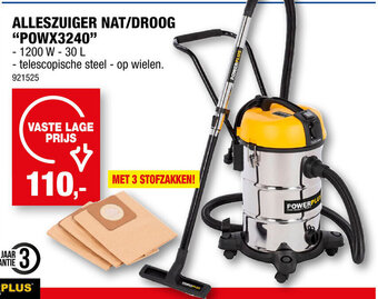 Hubo ALLESZUIGER NAT/DROOG "POWX3240" aanbieding