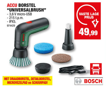 Hubo ACCU BORSTEL "UNIVERSALBRUSH" aanbieding
