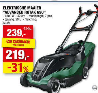 Hubo ELEKTRISCHE MAAIER "ADVANCED ROTAK 690" aanbieding