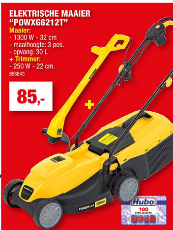 Hubo ELEKTRISCHE MAAIER "POWXG6212T" aanbieding