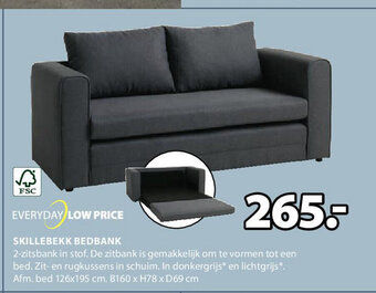 Jysk SKILLEBEKK BEDBANK aanbieding