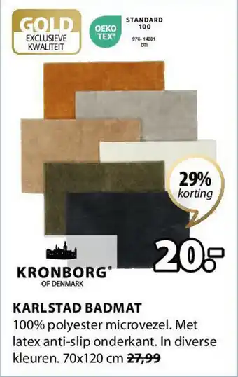 Jysk KRONBORG KARLSTAD BADMAT aanbieding