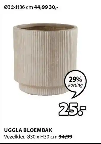 Jysk UGGLA BLOEMBAK Ø30 x H30 cm aanbieding