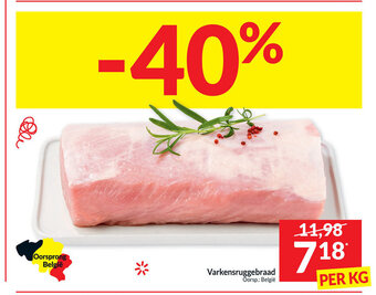 Intermarché Varkensruggebraad aanbieding