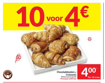 Intermarché Chocoladekoeken of Croissants aanbieding