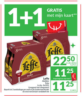 Intermarché Leffe Abdijbier Ruby aanbieding