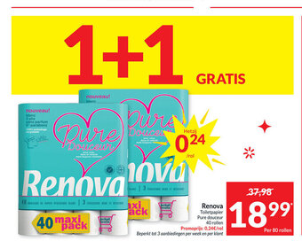 Intermarché Renova Toiletpapier Pure douceur aanbieding