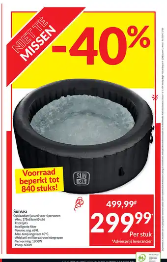 Sunsea Opblaasbare jacuzzi 175x65cm (Ø xh)
